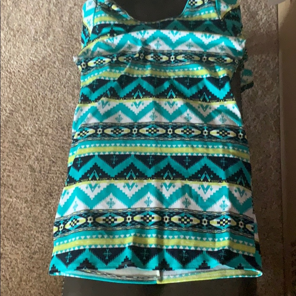 Trimble print short sleeve dress